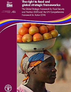 Cover of The Right to Food and Global Strategic Frameworks: The Global Strategic Framework for Food Security and Nutrition (GSF) and the UN Comprehensive Framework of Action