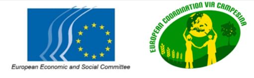 Logos Via Campesina and European Economic and Social Committee