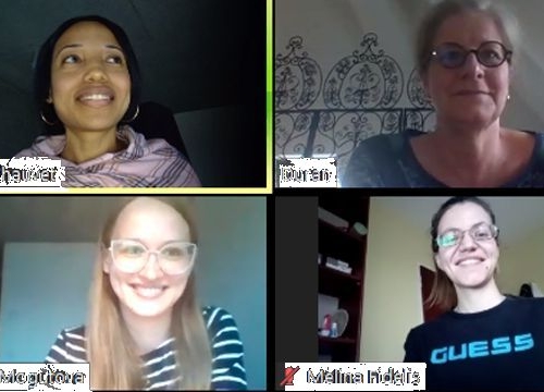 Screen shot of online event with some LLM students