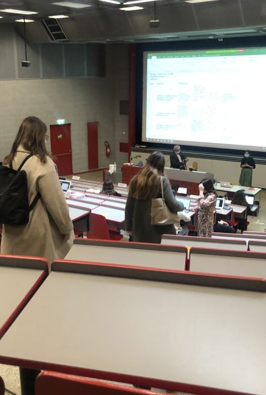 LLM Students arrive at their IHL course, April 2021