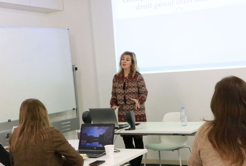 Dr Annyssa Bellal during her LLM course on armed groups