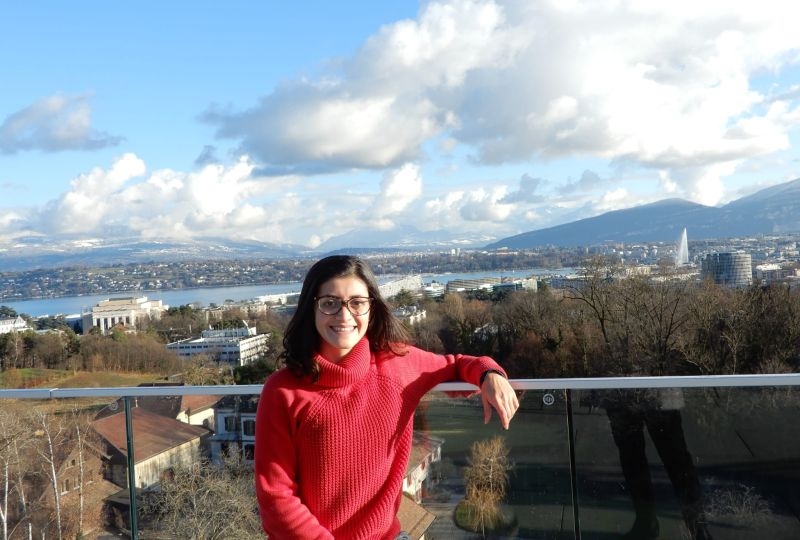 Photo of Diana Cristina Corredor Gil on the top of the Grand Morillon Student Residence