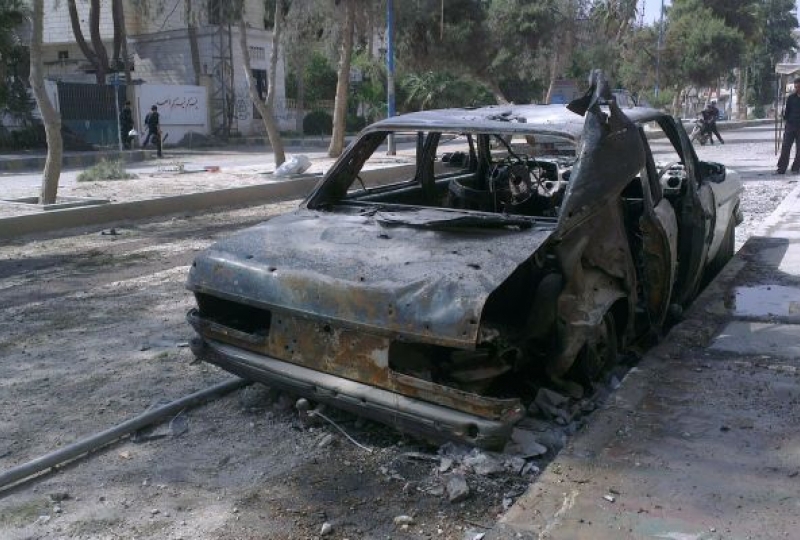 Destroyed car, Syria