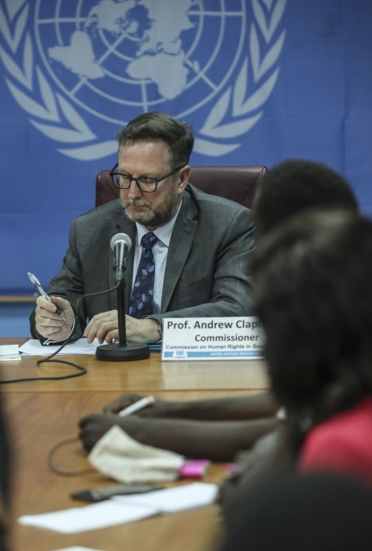 Press conference of the United Nations Human Rights Commissioners in South Sudan with Commissioner Andrew Clapham