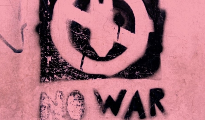 No war sign on a wall