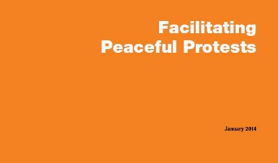 Cover of the Briefing No5: Facilitating Peaceful Protests