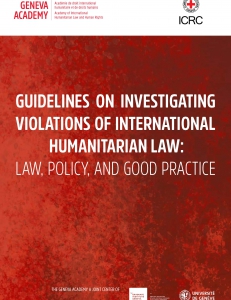 Cover page of the guidelines