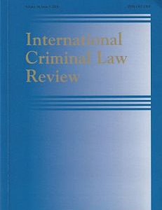 Cover of the International Criminal Law Review