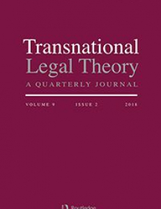 Cover page of the Transnational Legal Theory Journal