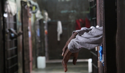 Liberia, Monrovia, Central Prison. A detainee, September 2011